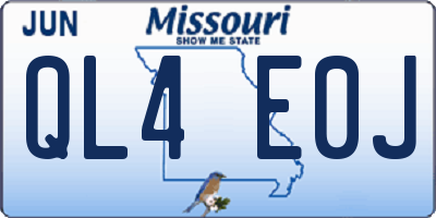 MO license plate QL4E0J
