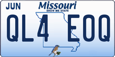 MO license plate QL4E0Q