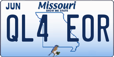 MO license plate QL4E0R