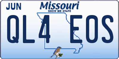 MO license plate QL4E0S