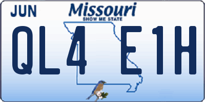 MO license plate QL4E1H