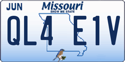MO license plate QL4E1V