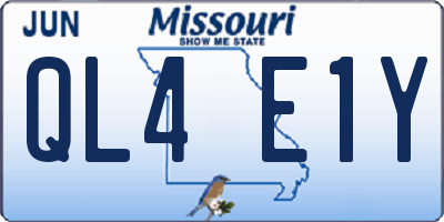 MO license plate QL4E1Y