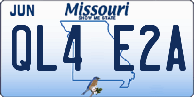 MO license plate QL4E2A