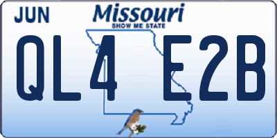 MO license plate QL4E2B