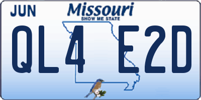 MO license plate QL4E2D