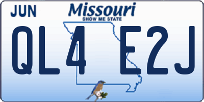 MO license plate QL4E2J