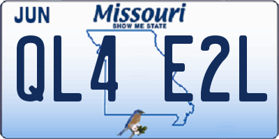 MO license plate QL4E2L