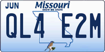 MO license plate QL4E2M