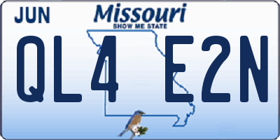 MO license plate QL4E2N