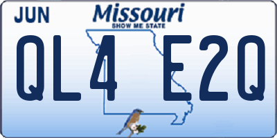 MO license plate QL4E2Q