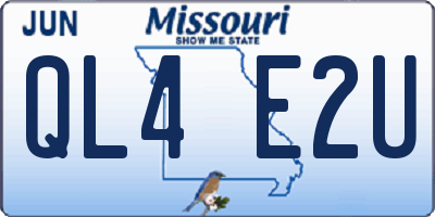 MO license plate QL4E2U