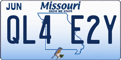 MO license plate QL4E2Y