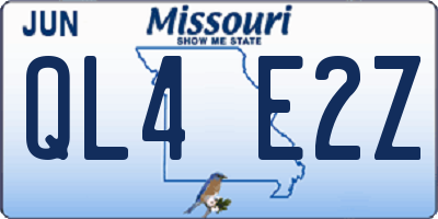 MO license plate QL4E2Z