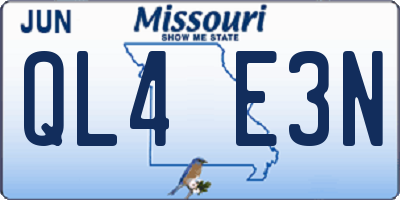 MO license plate QL4E3N