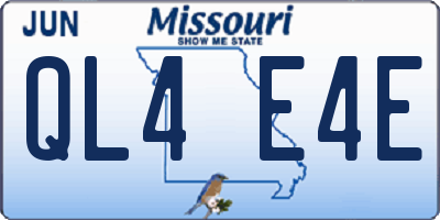 MO license plate QL4E4E