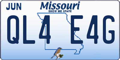 MO license plate QL4E4G