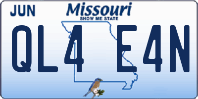 MO license plate QL4E4N