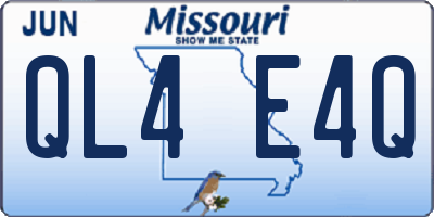 MO license plate QL4E4Q