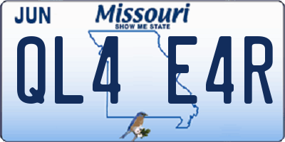 MO license plate QL4E4R