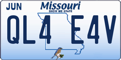 MO license plate QL4E4V