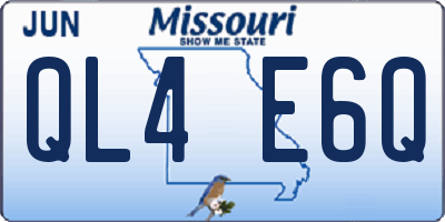 MO license plate QL4E6Q