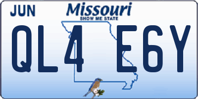 MO license plate QL4E6Y