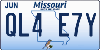 MO license plate QL4E7Y