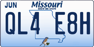 MO license plate QL4E8H