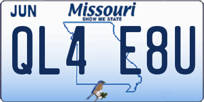 MO license plate QL4E8U