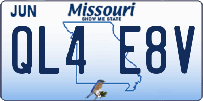MO license plate QL4E8V