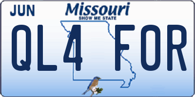 MO license plate QL4F0R