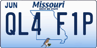 MO license plate QL4F1P