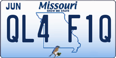 MO license plate QL4F1Q