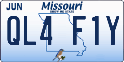 MO license plate QL4F1Y