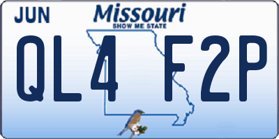 MO license plate QL4F2P