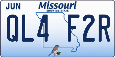 MO license plate QL4F2R