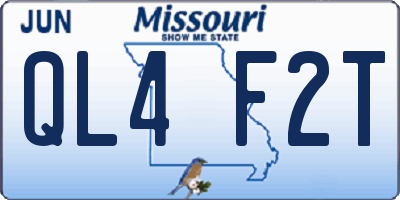 MO license plate QL4F2T