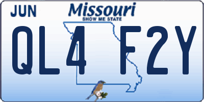 MO license plate QL4F2Y