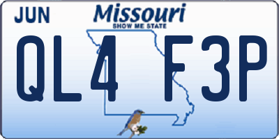 MO license plate QL4F3P