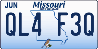 MO license plate QL4F3Q