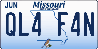 MO license plate QL4F4N