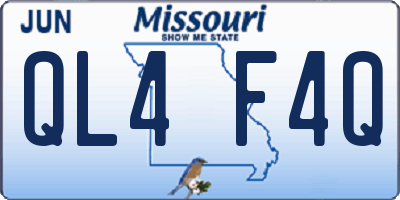 MO license plate QL4F4Q