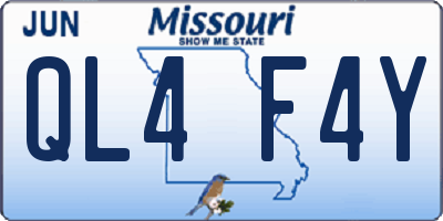 MO license plate QL4F4Y
