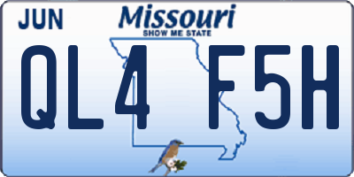 MO license plate QL4F5H