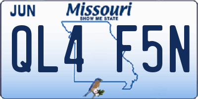 MO license plate QL4F5N