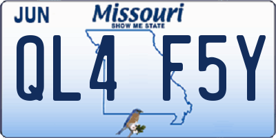 MO license plate QL4F5Y