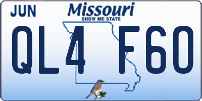 MO license plate QL4F6O