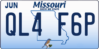 MO license plate QL4F6P