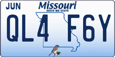 MO license plate QL4F6Y